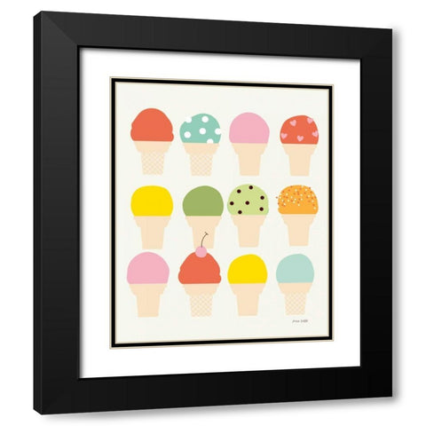 Single Scoops Black Modern Wood Framed Art Print with Double Matting by Kelle, Ann