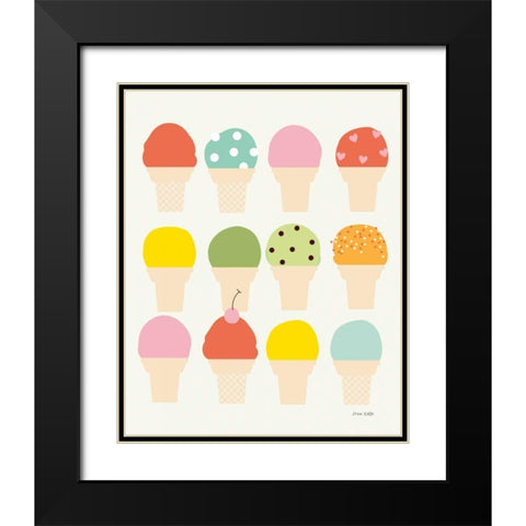 Single Scoops Black Modern Wood Framed Art Print with Double Matting by Kelle, Ann