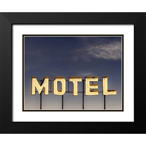 Beach Motel Black Modern Wood Framed Art Print with Double Matting by Eichman, Andre