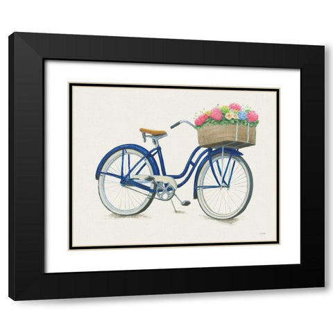 Beach Time II Neutral Black Modern Wood Framed Art Print with Double Matting by Wiens, James