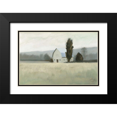 Quiet Valley Black Modern Wood Framed Art Print with Double Matting by Wiens, James