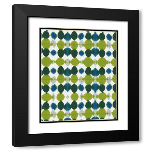 Watermark II Blue Green Black Modern Wood Framed Art Print with Double Matting by Green, Nancy