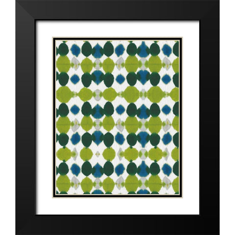 Watermark II Blue Green Black Modern Wood Framed Art Print with Double Matting by Green, Nancy