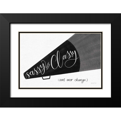 Sassy and Classy BW Black Modern Wood Framed Art Print with Double Matting by Thorns, Becky