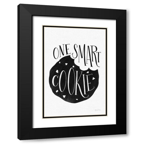 One Smart Cookie BW Black Modern Wood Framed Art Print with Double Matting by Thorns, Becky