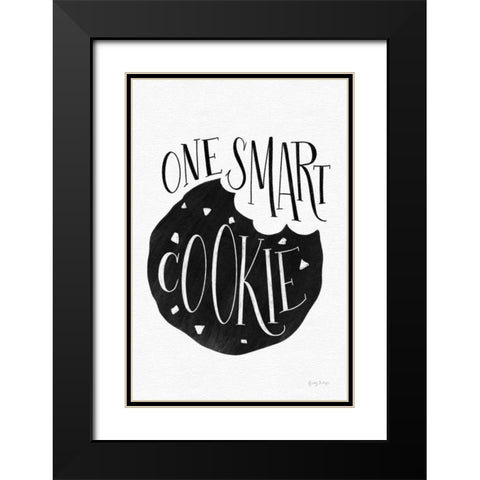 One Smart Cookie BW Black Modern Wood Framed Art Print with Double Matting by Thorns, Becky