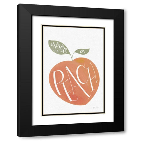 You are a Peach Black Modern Wood Framed Art Print with Double Matting by Thorns, Becky