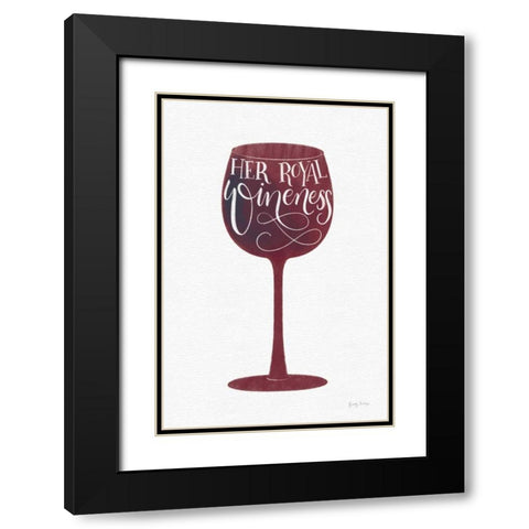 Wineness Black Modern Wood Framed Art Print with Double Matting by Thorns, Becky