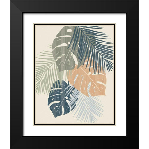 Monstera VI Black Modern Wood Framed Art Print with Double Matting by Adams, Sarah