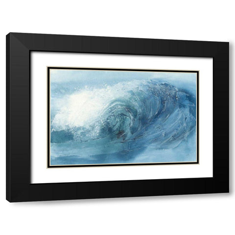 Waves VI Black Modern Wood Framed Art Print with Double Matting by Paschke, Chris
