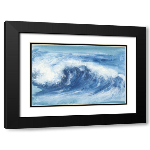 In the Blue II Black Modern Wood Framed Art Print with Double Matting by Paschke, Chris