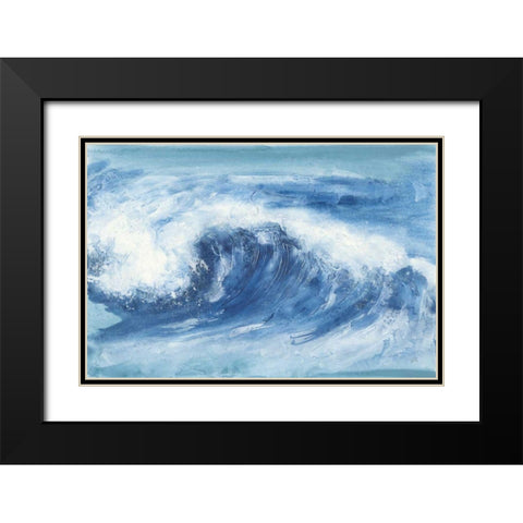 In the Blue II Black Modern Wood Framed Art Print with Double Matting by Paschke, Chris