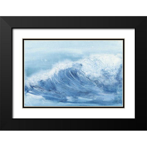 In the Blue III Black Modern Wood Framed Art Print with Double Matting by Paschke, Chris