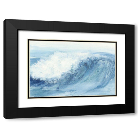 In the Blue V Black Modern Wood Framed Art Print with Double Matting by Paschke, Chris