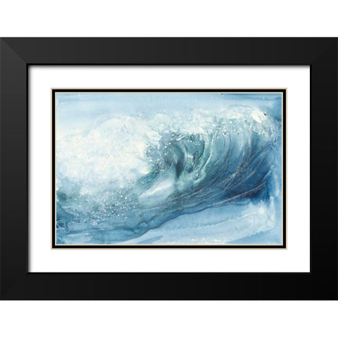 In the Blue VI Black Modern Wood Framed Art Print with Double Matting by Paschke, Chris
