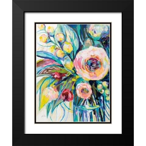 Pink Delights I Black Modern Wood Framed Art Print with Double Matting by Vertentes, Jeanette