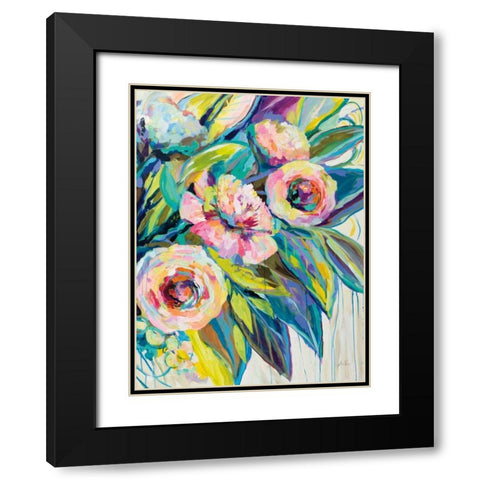 Pink Delights II Black Modern Wood Framed Art Print with Double Matting by Vertentes, Jeanette