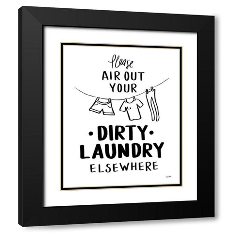 Bathroom Etiquette I Black Modern Wood Framed Art Print with Double Matting by York, Leah
