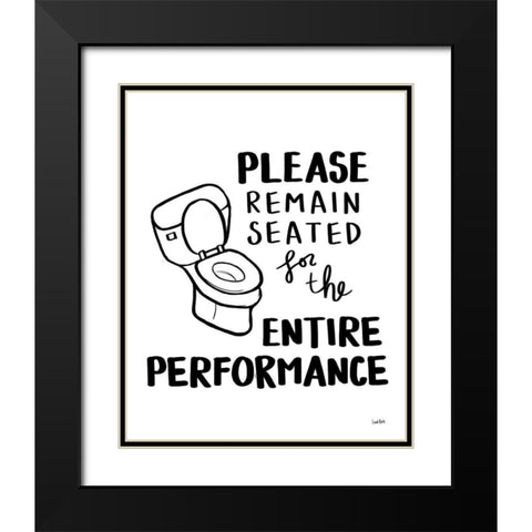 Bathroom Etiquette III Black Modern Wood Framed Art Print with Double Matting by York, Leah