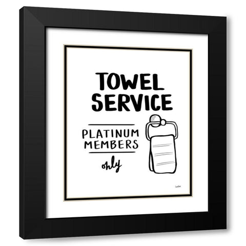 Bathroom Etiquette IV Black Modern Wood Framed Art Print with Double Matting by York, Leah