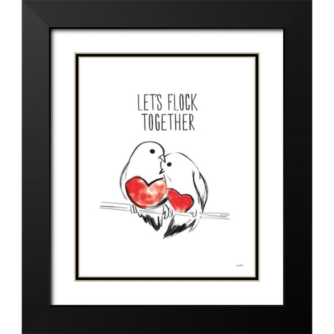Valentines VIII Black Modern Wood Framed Art Print with Double Matting by York, Leah