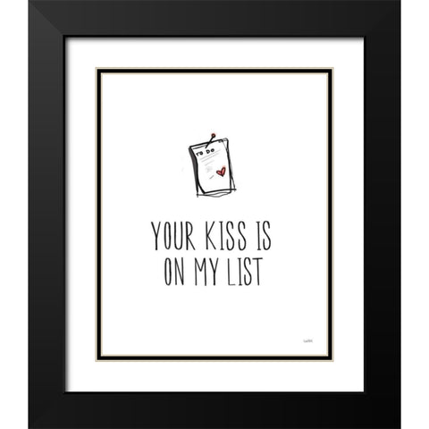 Valentines IX Black Modern Wood Framed Art Print with Double Matting by York, Leah