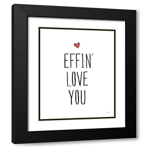 Valentines X Black Modern Wood Framed Art Print with Double Matting by York, Leah