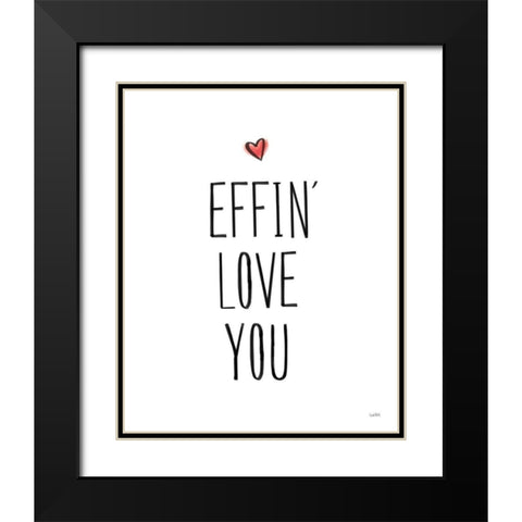 Valentines X Black Modern Wood Framed Art Print with Double Matting by York, Leah