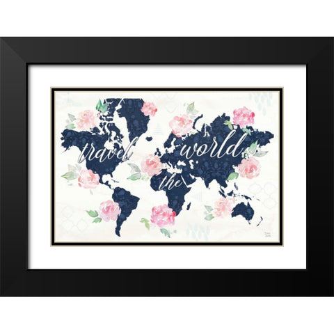 Moroccan Bouquet I Black Modern Wood Framed Art Print with Double Matting by June, Dina
