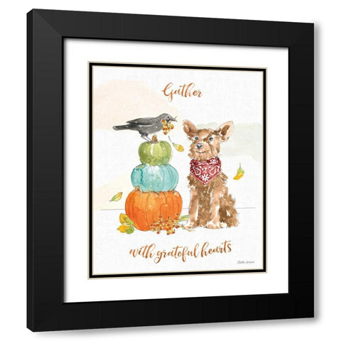 Harvest Dogs V Black Modern Wood Framed Art Print with Double Matting by Grove, Beth