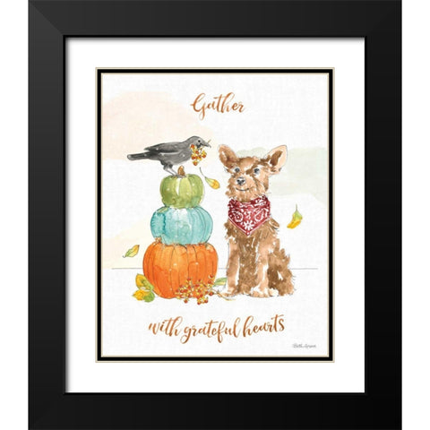 Harvest Dogs V Black Modern Wood Framed Art Print with Double Matting by Grove, Beth