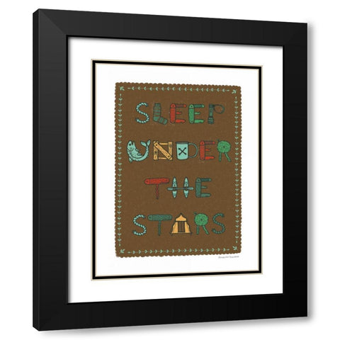 Sleep Under the Stars Dark Black Modern Wood Framed Art Print with Double Matting by Snowdon, Alexandra