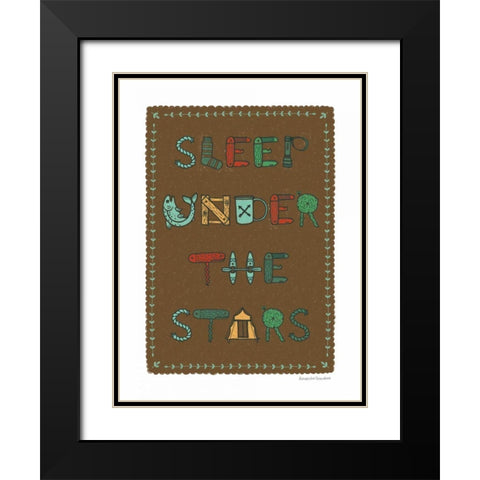 Sleep Under the Stars Dark Black Modern Wood Framed Art Print with Double Matting by Snowdon, Alexandra