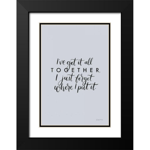 All Together Black Modern Wood Framed Art Print with Double Matting by Thorns, Becky