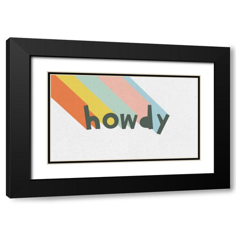 Rainbow Words V Black Modern Wood Framed Art Print with Double Matting by Hershey, Moira