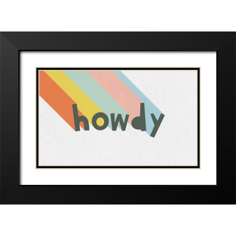 Rainbow Words V Black Modern Wood Framed Art Print with Double Matting by Hershey, Moira