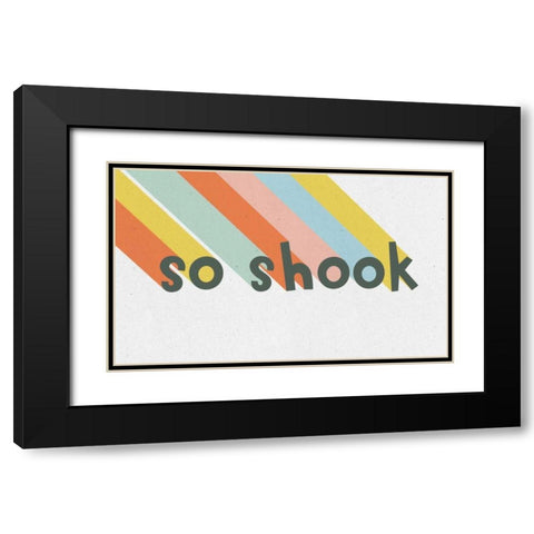 Rainbow Words IX Black Modern Wood Framed Art Print with Double Matting by Hershey, Moira