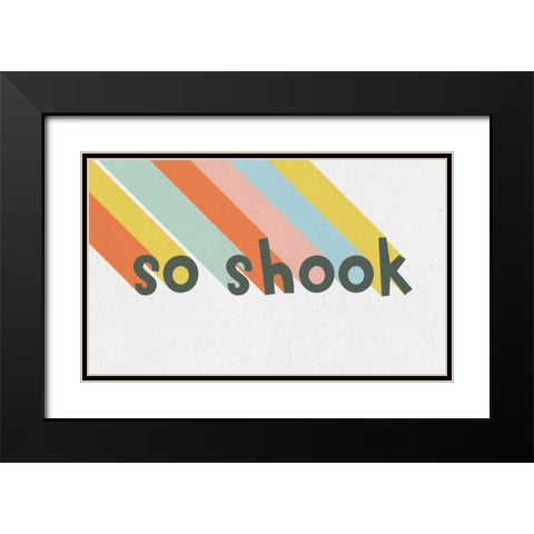 Rainbow Words IX Black Modern Wood Framed Art Print with Double Matting by Hershey, Moira