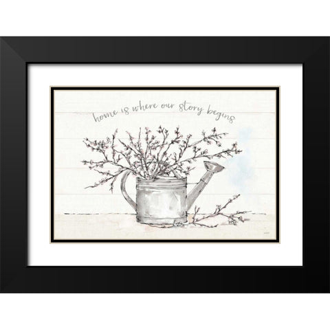 Country Love I Black Modern Wood Framed Art Print with Double Matting by Tavoletti, Anne