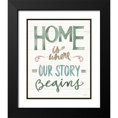 Country Love VII Black Modern Wood Framed Art Print with Double Matting by Tavoletti, Anne