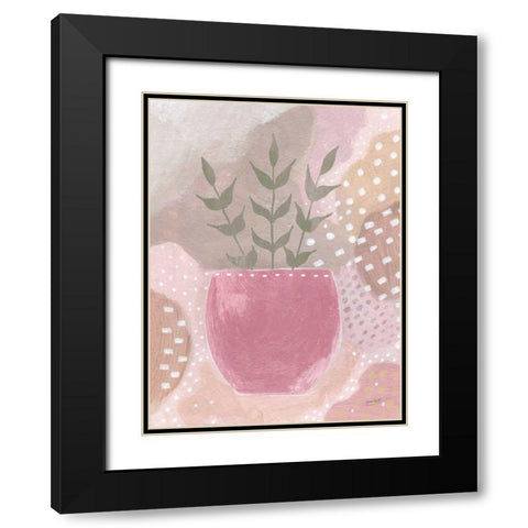 Sweet Love II Green Crop Black Modern Wood Framed Art Print with Double Matting by Mack, Lynn