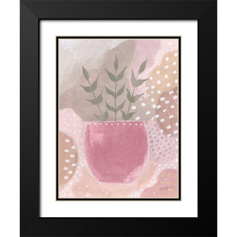 Sweet Love II Green Crop Black Modern Wood Framed Art Print with Double Matting by Mack, Lynn