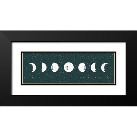 Sweet Dreams Moon Cycle Black Modern Wood Framed Art Print with Double Matting by Thorns, Becky