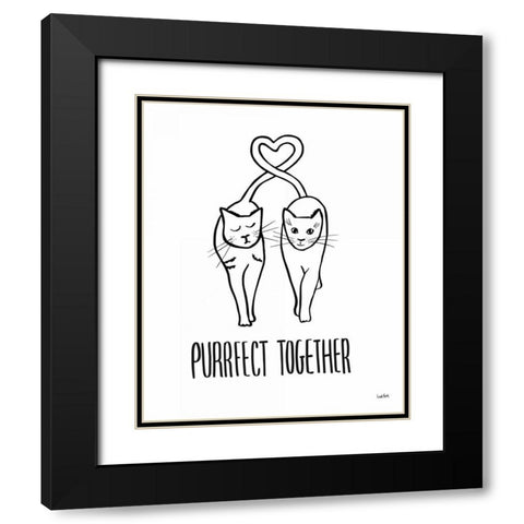 Animalistic II Black Modern Wood Framed Art Print with Double Matting by York, Leah