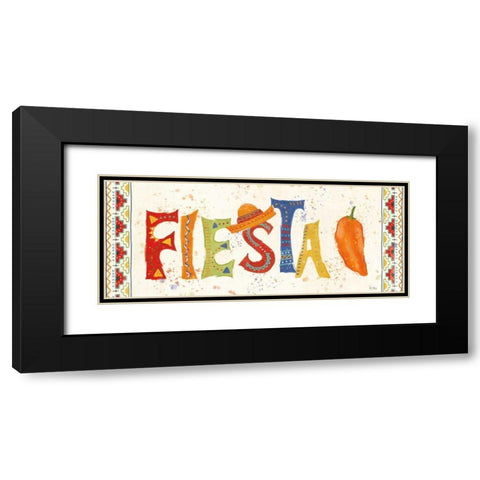 Tex Mex Fiesta VII Black Modern Wood Framed Art Print with Double Matting by Charron, Veronique