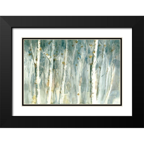 Meadows Edge II Black Modern Wood Framed Art Print with Double Matting by Nai, Danhui