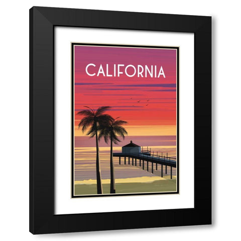 California Black Modern Wood Framed Art Print with Double Matting by Escalante, Omar