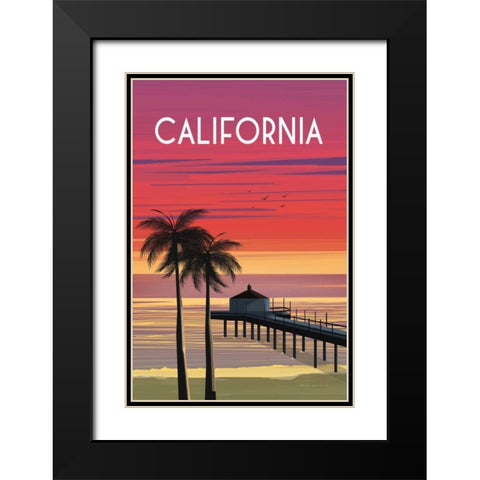 California Black Modern Wood Framed Art Print with Double Matting by Escalante, Omar