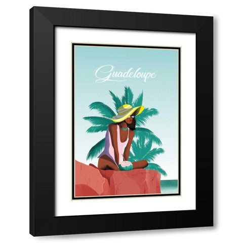Guadalupe Black Modern Wood Framed Art Print with Double Matting by Escalante, Omar