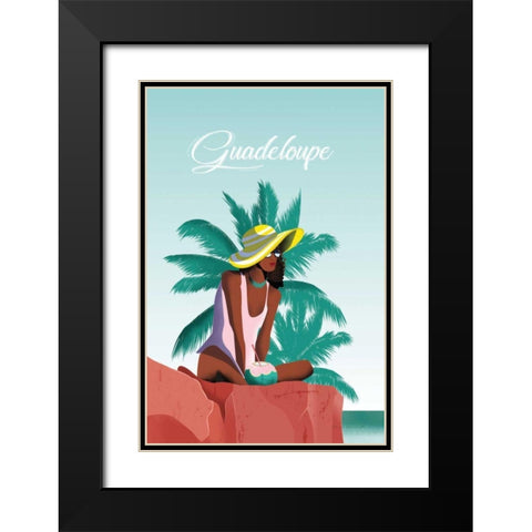 Guadalupe Black Modern Wood Framed Art Print with Double Matting by Escalante, Omar